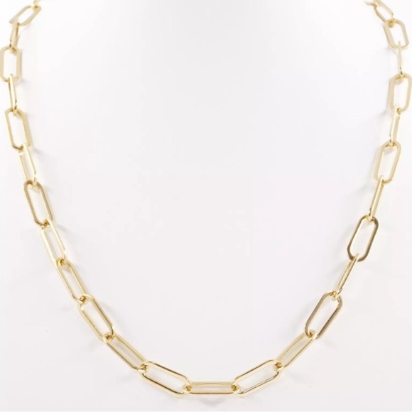 Hey Harper 'Boss' Gold Paperclip Chain Necklace (Length: 41cm-46cm) - Picture 7 of 14